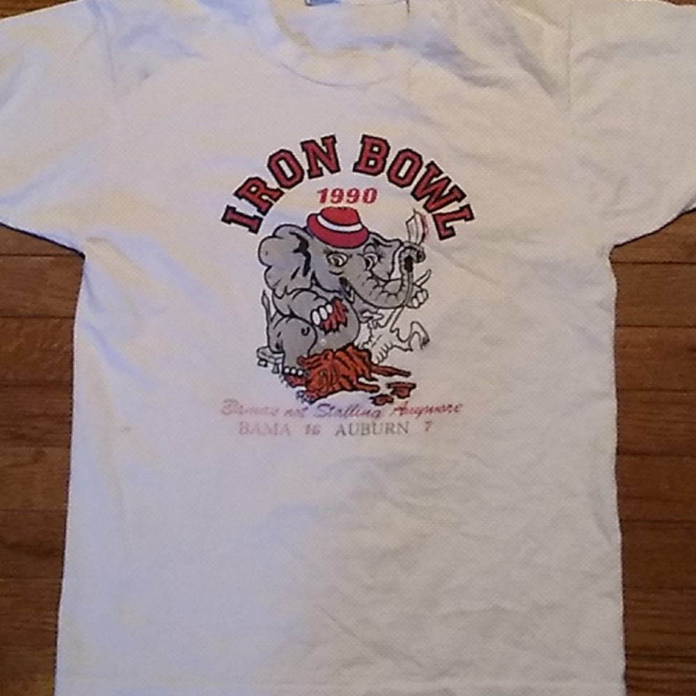 VINTAGE Alabama Iron Bowl 1991 T Shirt